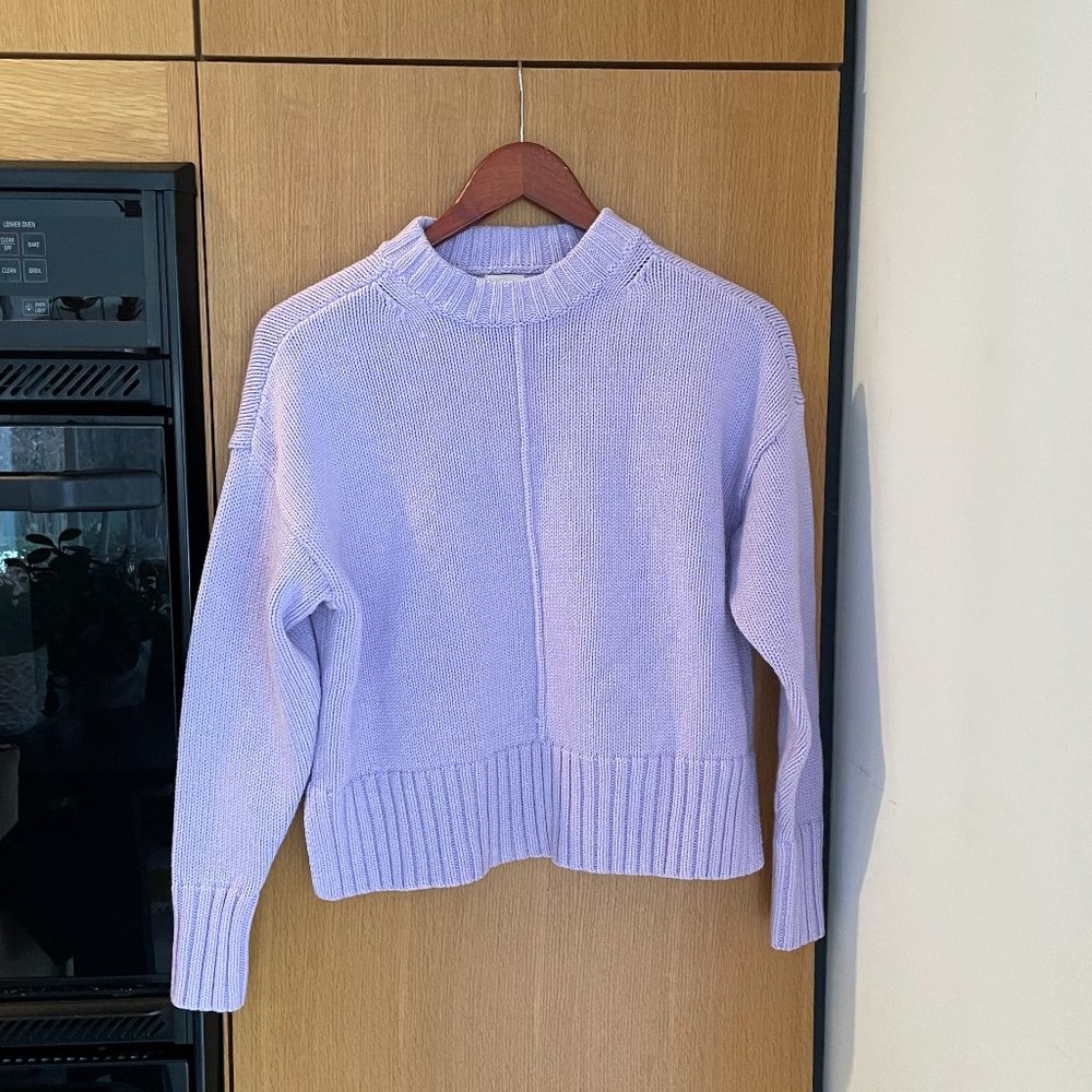 Periwinkle/Purple Cotton Crewneck Sweater